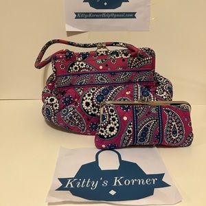 Vera Bradley Boysenberry Purse with Matching Clutch